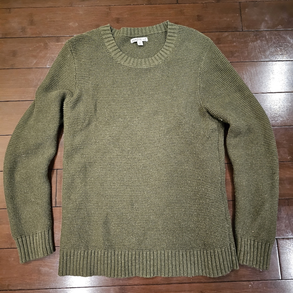 J Crew Mercantile Olive Green Sweater Small